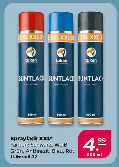 Spraylack XXL* von Tukan in verschiedenen Farben