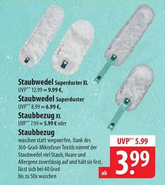 Staubwedel Superduster XL, Staubwedel Superduster, Staubbezüge