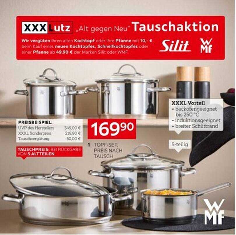Tauschaktion: 5-teiliges Topfset von Silit und WMF