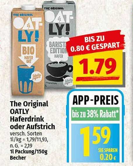 The Original Oatly Haferdrink oder Aufstrich