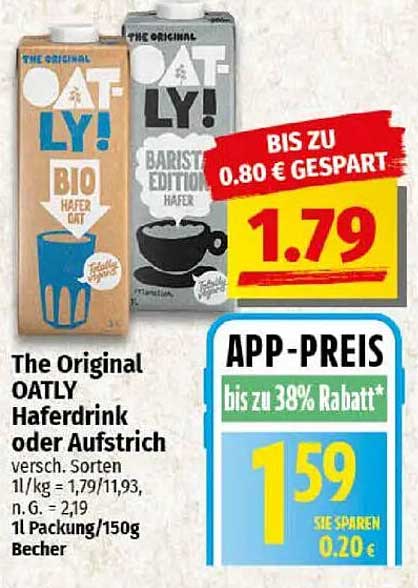 The Original Oatly Haferdrink oder Aufstrich