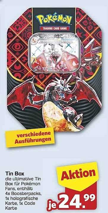 Tin Box Pokémon Trading Card Game - ultimate Tin für Fans!