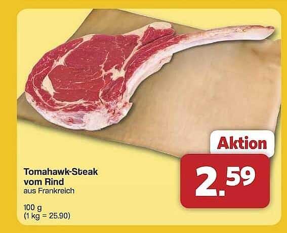 Tomahawk-Steak vom Rind aus Frankreich