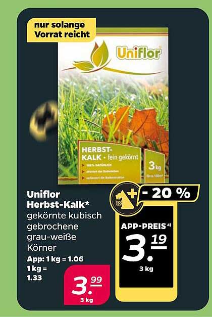Uniflor Herbst-Kalk 3 kg