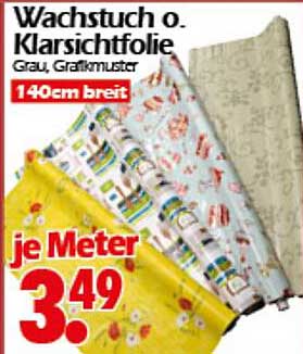 Wachstuch o. Klarsichtfolie – Grau, Grafikumster, 140cm breit