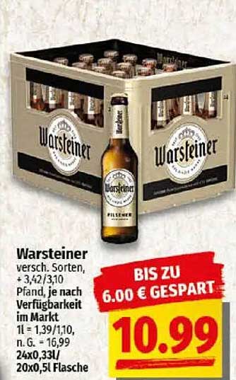 Warsteiner Pilsener - bis zu 6,00 € gespart!
