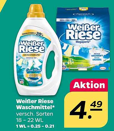 Weißer Riese Waschmittel* versch. Sorten 18 - 22 WL