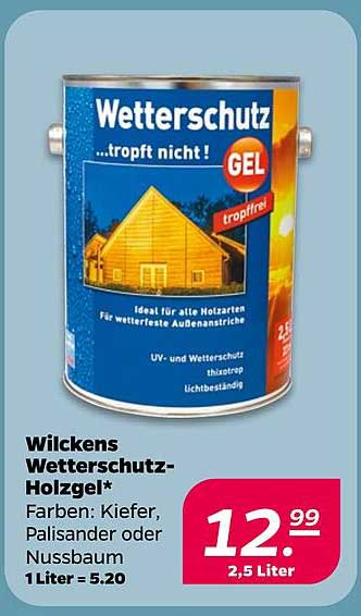 Wilckens Wetterschutz-Holzgel 2,5 Liter - Ideal für alle Holzarten
