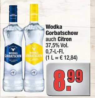 Wodka Gorbatschow auch Citron 37,5% Vol. 0,7-L-Fl.