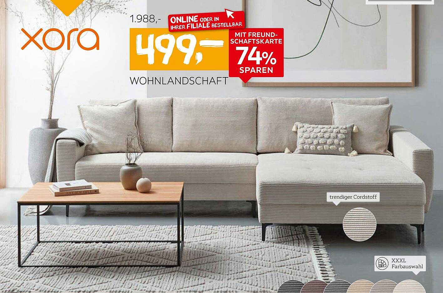 Wohnlandschaft xora jetzt nur 499,- €