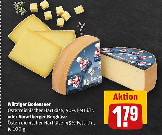 Würziger Bodensee oder Vorarlberger Bergkäse - Aktion