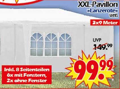 XXL-Pavillon "Lanzarote" 2x9 Meter