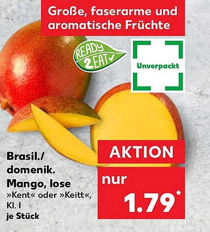 Brasil./domenik. Mango, lose »Kent« oder »Keitt«, Kl. I je Stück