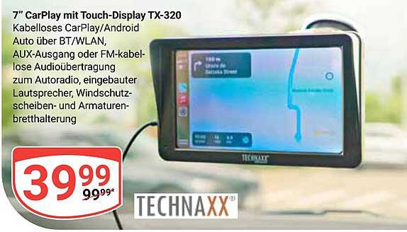 7" CarPlay mit Touch-Display TX-320