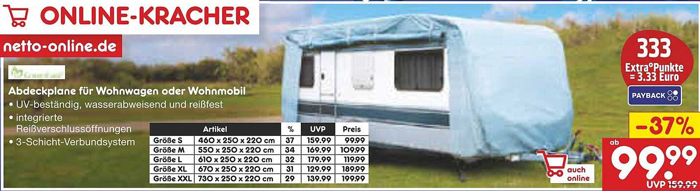 Abdeckplanen für Wohnwagen oder Wohnmobil