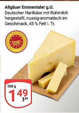 Allgäuer Emmentaler g.U. 100 g