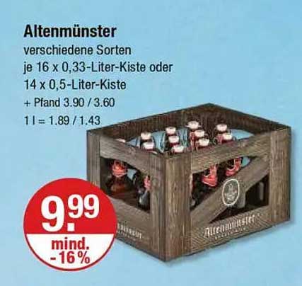 Altenmünster Bier – Verschiedene Sorten