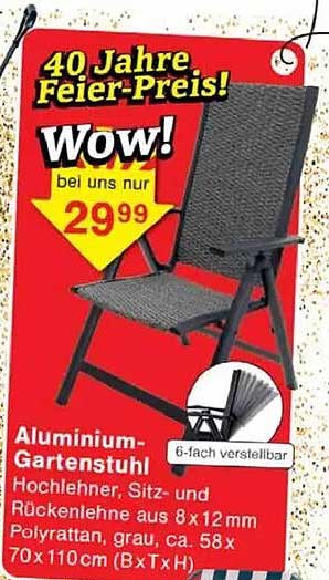 Aluminium-Gartenstuhl