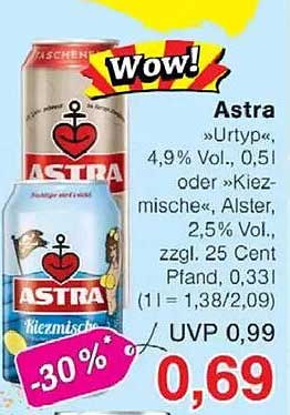 Astra Bier – 'Urtyp' oder 'Kiezmische' – Jetzt im Angebot!