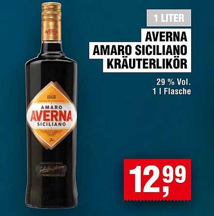 Averna Amaro Siciliano Kräuterlikör 1 Liter