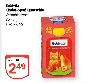 Bebivita Kinder-Spaß Quetschie – Erdbeeren in Apfel-Birne
