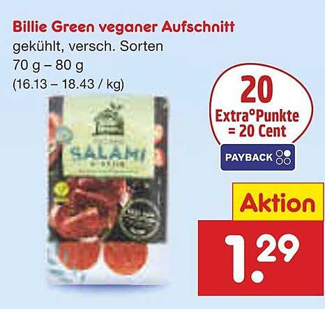 Billie Green veganer Aufschnitt, gekühlt, versch. Sorten