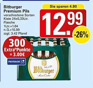 Bitburger Premium Pils 24 x 0,33 l Kiste