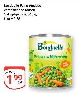 Bonduelle Feine Auslese - Erbsen & Möhrchen 560 g