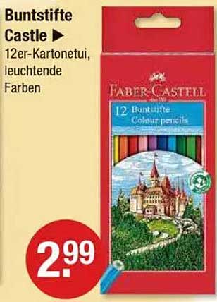 Buntstifte Castle – 12er-Kartonetui, leuchtende Farben