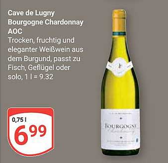 Cave de Lugny Bourgogne Chardonnay AOC - 0,75 l