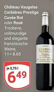 Château Vaugelas Corbières Prestige Cuvée Rot oder Rosé