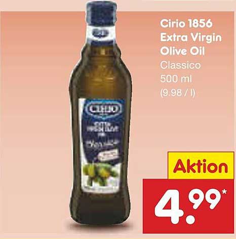 Cirio 1856 Extra Virgin Olive Oil Classico 500 ml