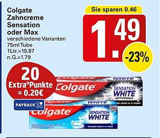 Colgate Zahnpasta Sensation oder Max 75ml Tube