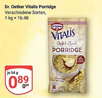 Dr. Oetker Vitalis Porridge - Apfel Zimt