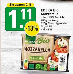 EDEKA Bio Mozzarella 200g