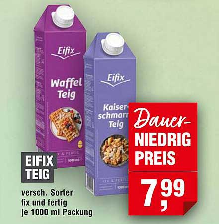 Eifix Teig – Waffel- und Kaiserschmarrn Teig 1000 ml