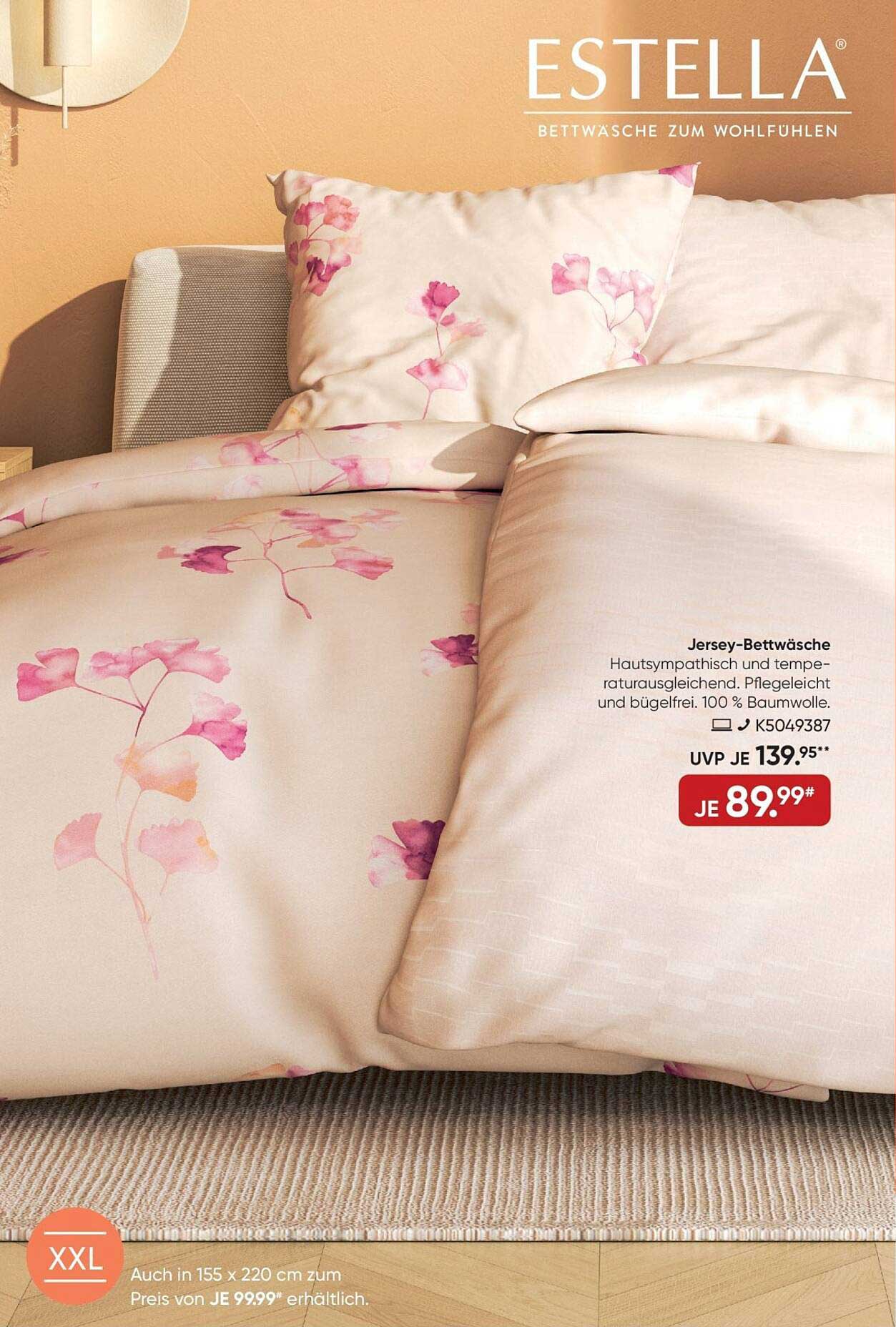 ESTELLA Jersey-Bettwäsche 155 x 220 cm