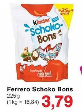 Ferrero Schoko Bons 225 g - Nur 3,79 €