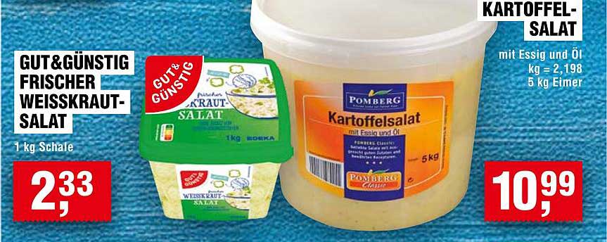 GUT&GENÜSTIG FRISCHER WEISSSKRAUT-SALAT 1 kg Schale