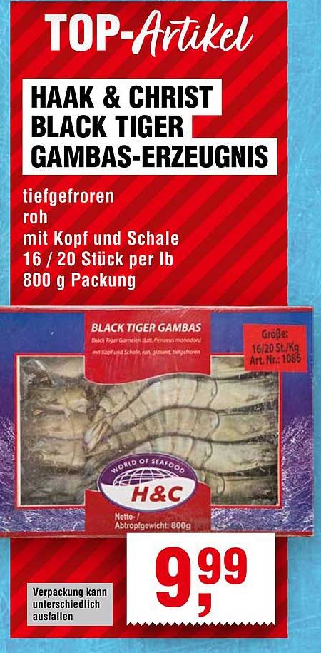 HAAK & CHRIST BLACK TIGER GAMBAS-ERZEUGNIS