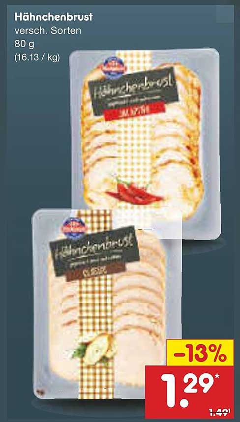 Hähnchenbrust verschiedene Sorten 80 g