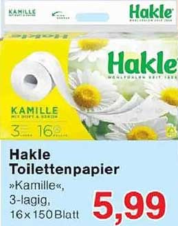 Hakle Toilettenpapier »Kamille«, 3-lagig, 16 x 150 Blatt