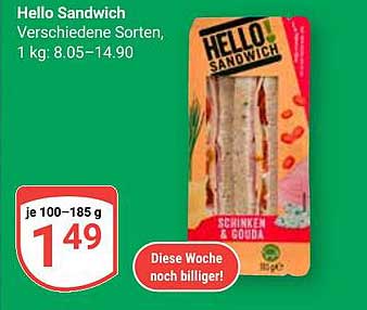 Hello Sandwich - Schinken & Gouda