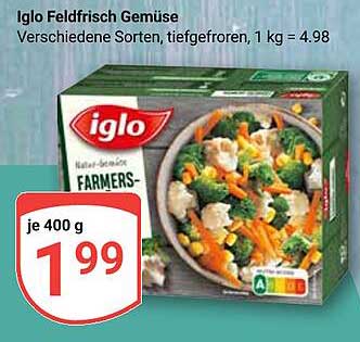 Iglo Feldfrisch Gemüse - verschiedene Sorten, tiefgefroren