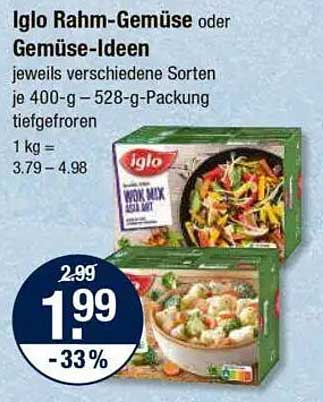 Iglo Rahm-Gemüse oder Gemüse-Ideen 400-g bis 528-g-Packung - Tiefgefroren