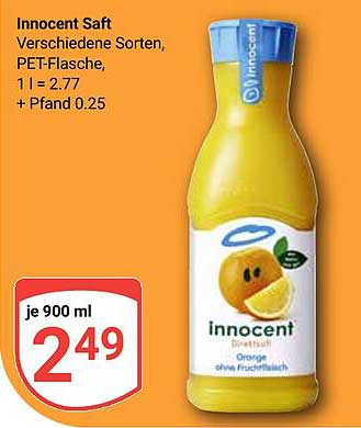 Innocent Saft - Verschiedene Sorten, PET-Flasche, 900 ml