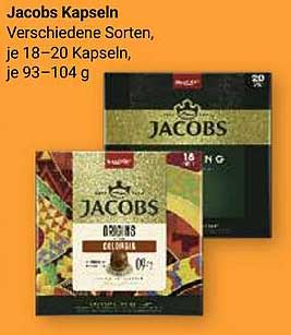 Jacobs Kapseln - Verschiedene Sorten, je 18–20 Kapseln, je 93–104 g