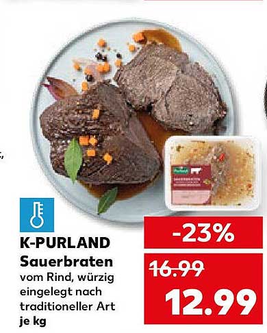 K-PURLAND Sauerbraten vom Rind, würzig eingelegt nach traditioneller Art