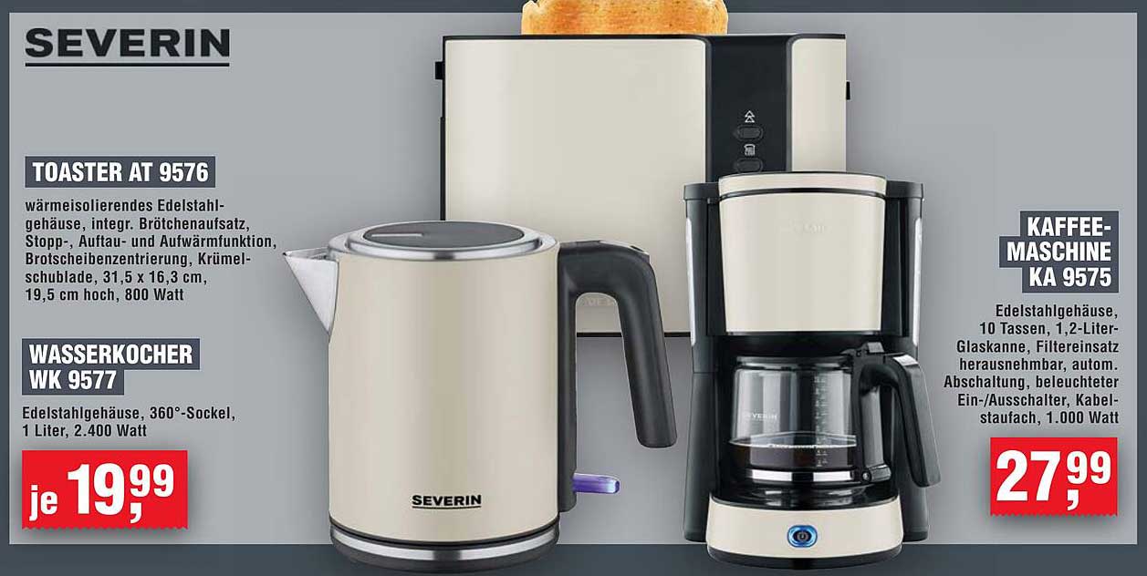 Kaffeemaschine KA 9575 mit Edelstahlgehäuse