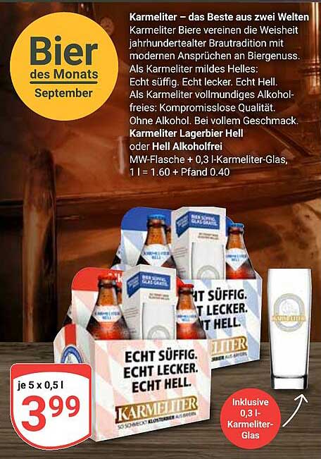 Karmeliter Bier des Monats September: Das Beste aus zwei Welten